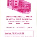 Anuncio de 1961 en el programa de la Fiesta Mayor, ya con Albert Tané